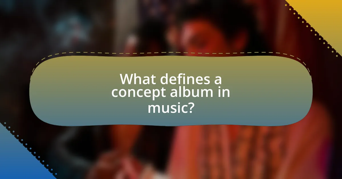 What defines a concept album in music?
