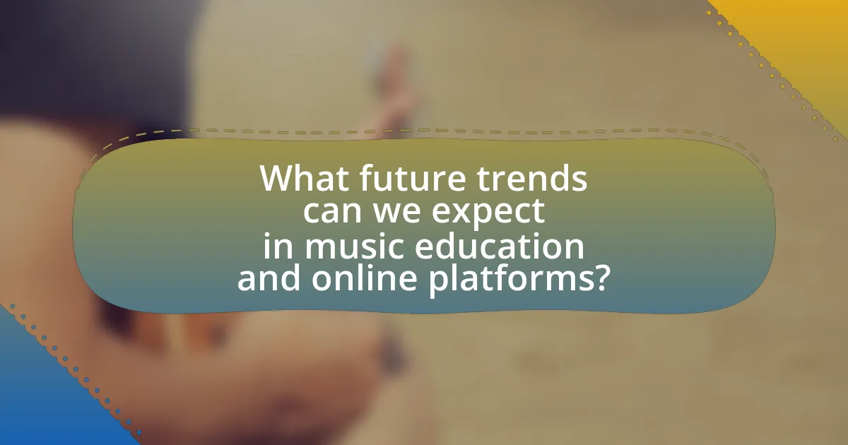 What future trends can we expect in music education and online platforms?